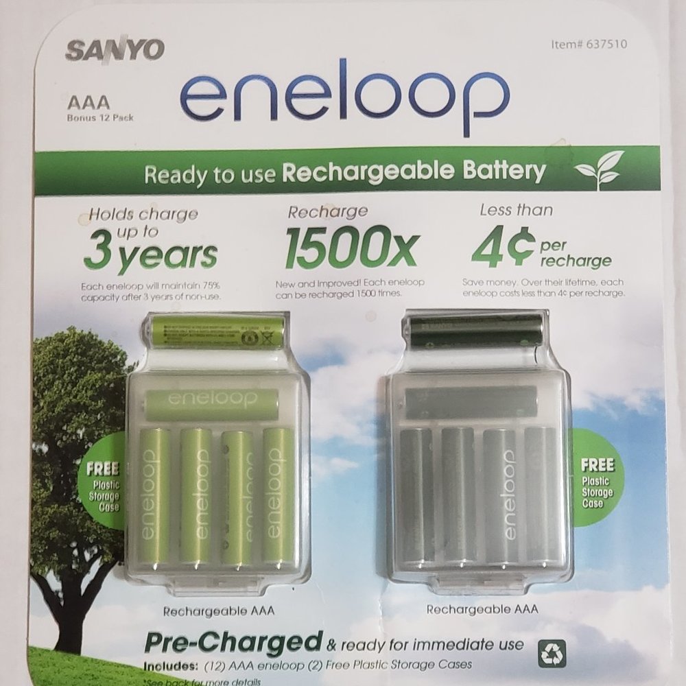 Eneloop, Charger &  8 AAA rechargeable batteries